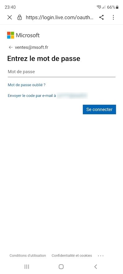 Connexion à OneDrive