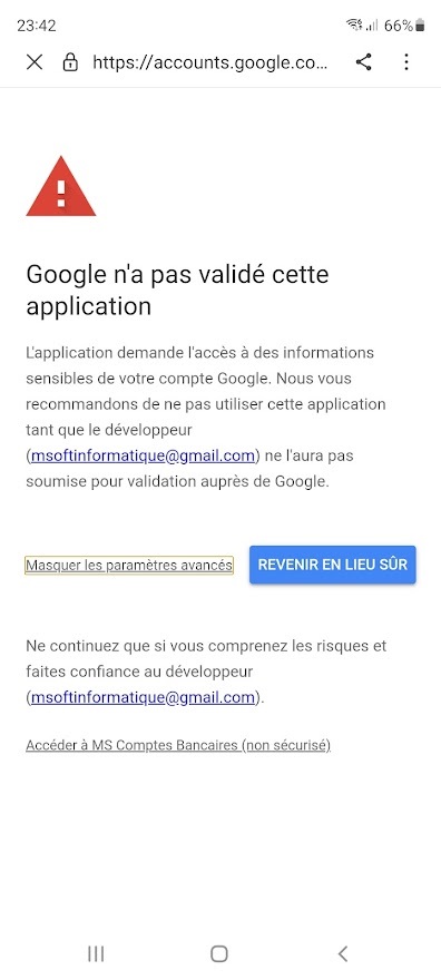Autorisation d'accès au fichier du cloud